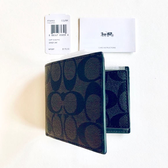 NEW COACH F74993 Compact ID Leather Wallet - Picture 1 of 8